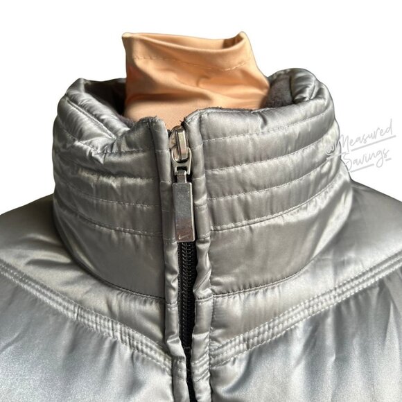Nike (Medium) Silver Down Puffer Jacket - EUC - Picture 8 of 12